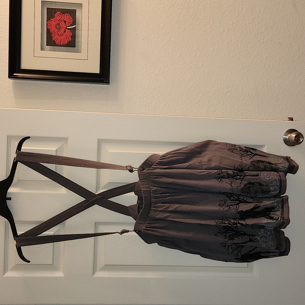 Supernatural high-waisted suspender skirt